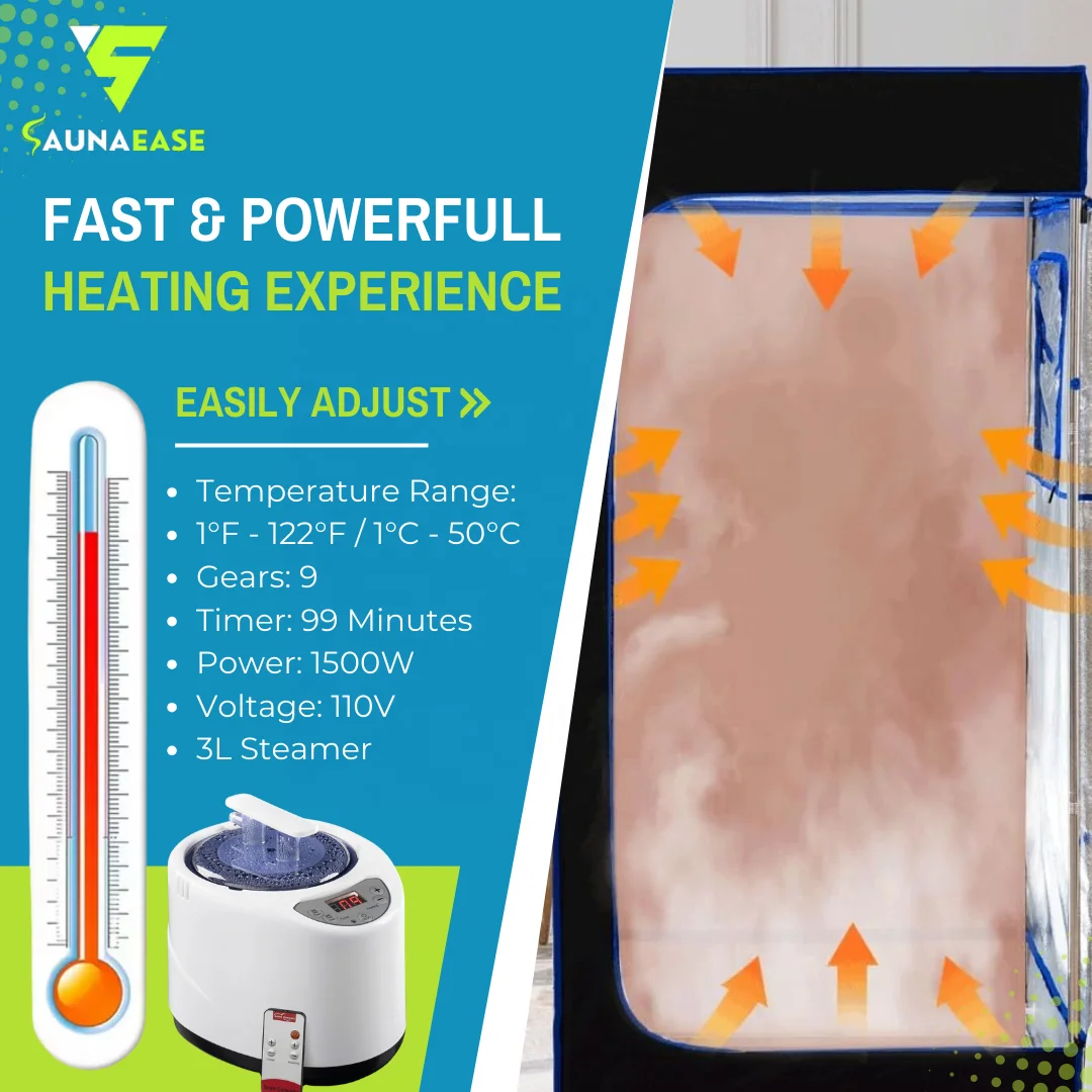 Portable Garden Sauna for Outdoor Use Fast Heating with 600D Oxford Cloth & Aluminum Heat Retention