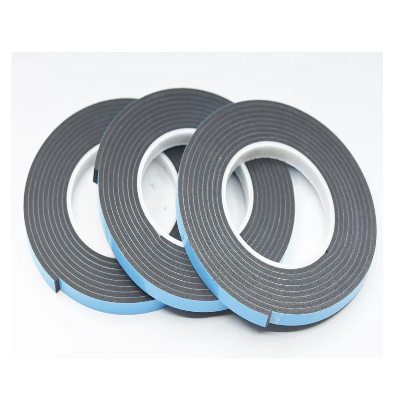 Factory Insulation Blue Liner 65 Shore Hardness Structural Glazing Spacer Black PVC Foam Tape