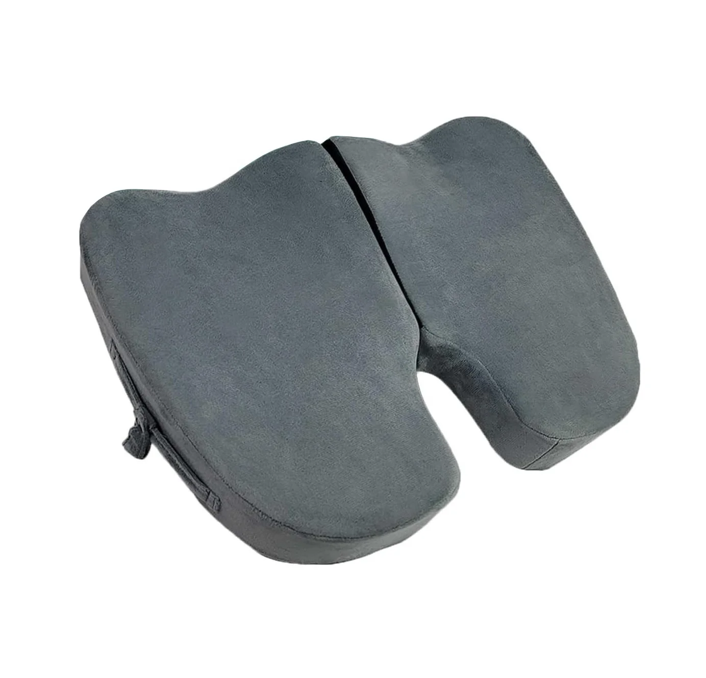 Comfortable Folding Memory Foam Travel Seat Cushion for Travel or Driving and Relief of Lower Back Sciatic Butt Tailbone Pain