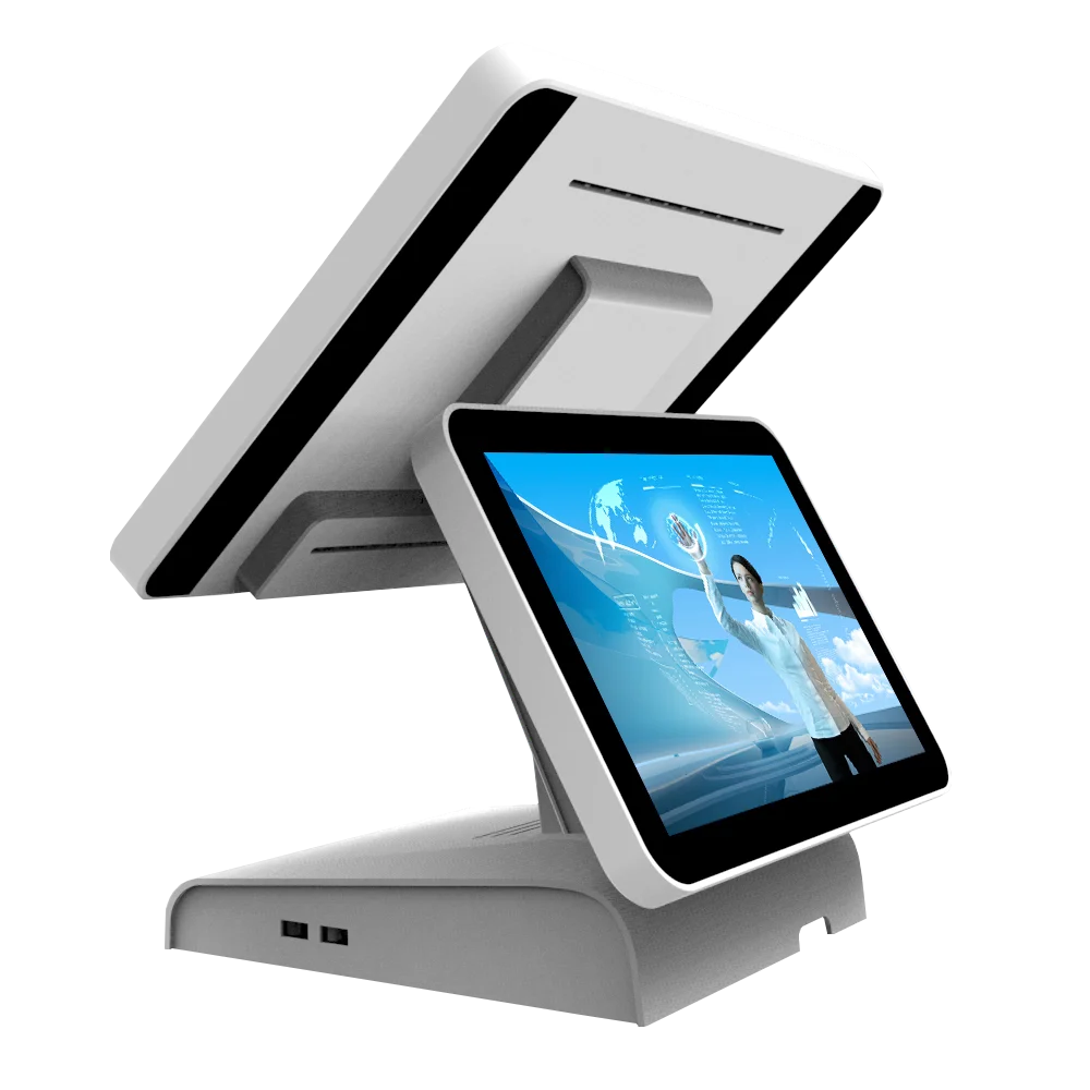 15 inch POS Terminal Windows touch screen POS All In One With Dual Display