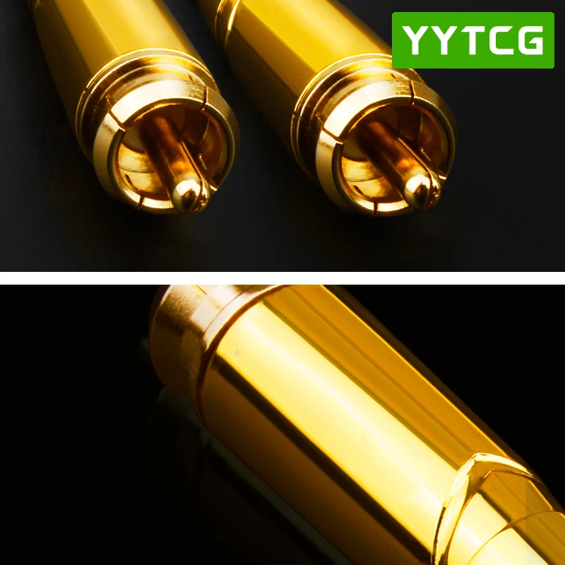 YYTCG Hifi RCA Cable High Quality Cupric copper 2RCA Male to Male Cable For DVD and Amp