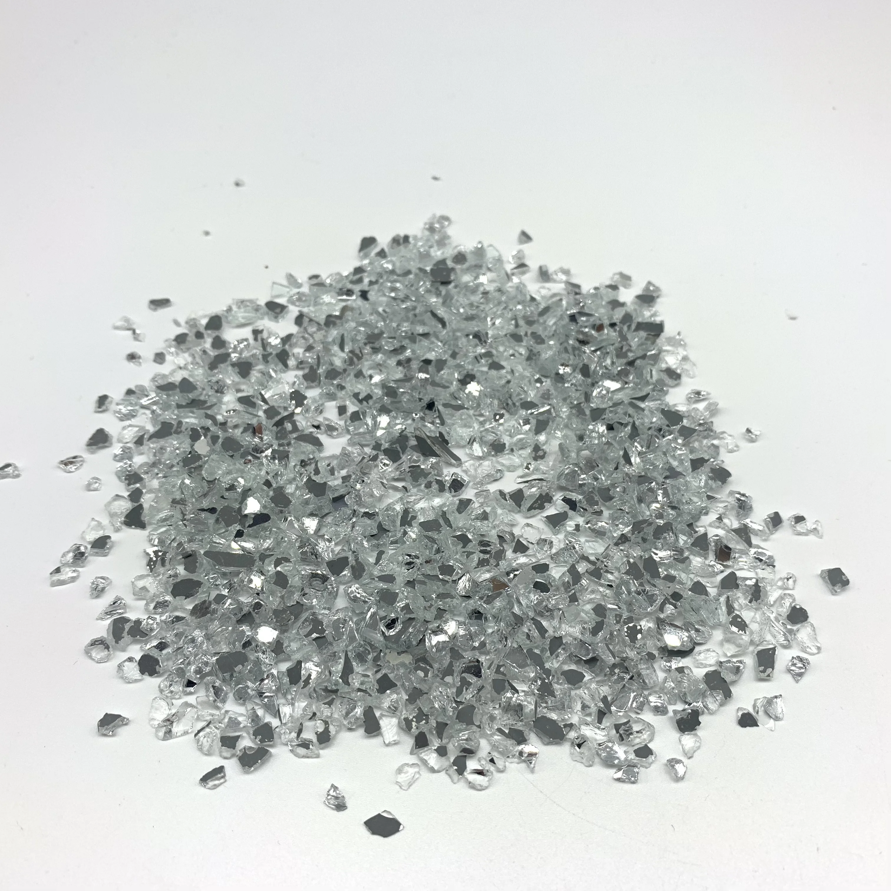 Factory wholesale solid cheap recyclable broken glass crushed mirror glass for home decoration