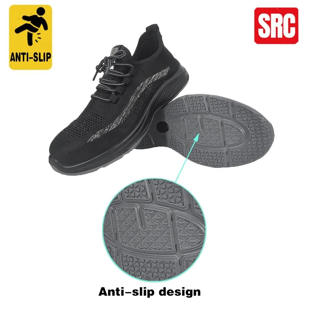 VITOSAFE Anti-Smashing Anti-Puncture Flying Knitting Protective Steel Toe Work Safety Shoes for Men