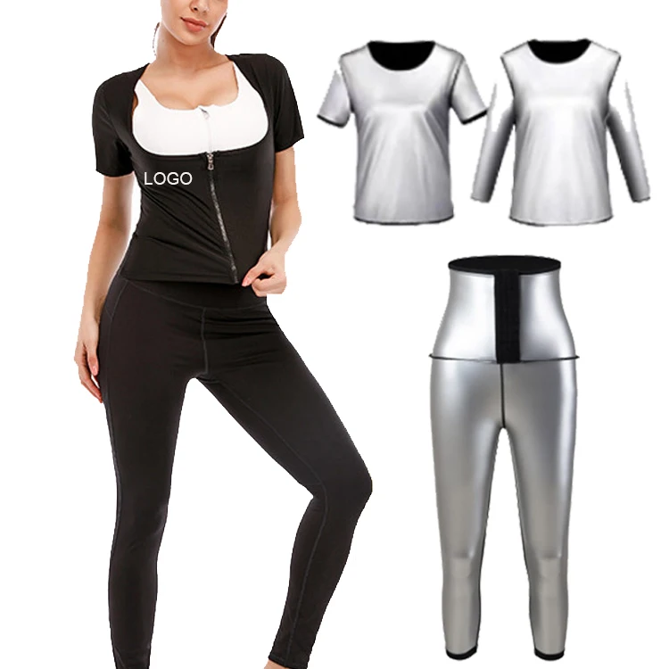 2022 Plus size Sweat Fat Burning Weight Loss Exercise Yoga GYM Jogging Workout Sports sauna pants fitness sauna suit