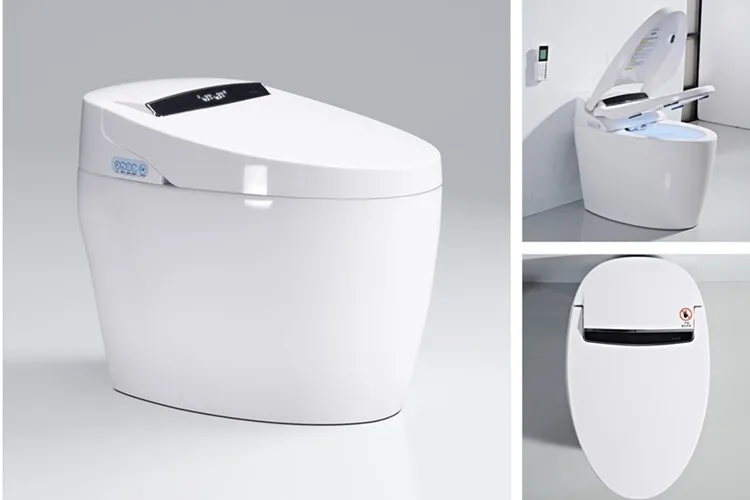 Modern European Bathroom Hanging Intelligent Wc Toilet Set Automatic Flush Wall Hung Smart Toilet with Bidet