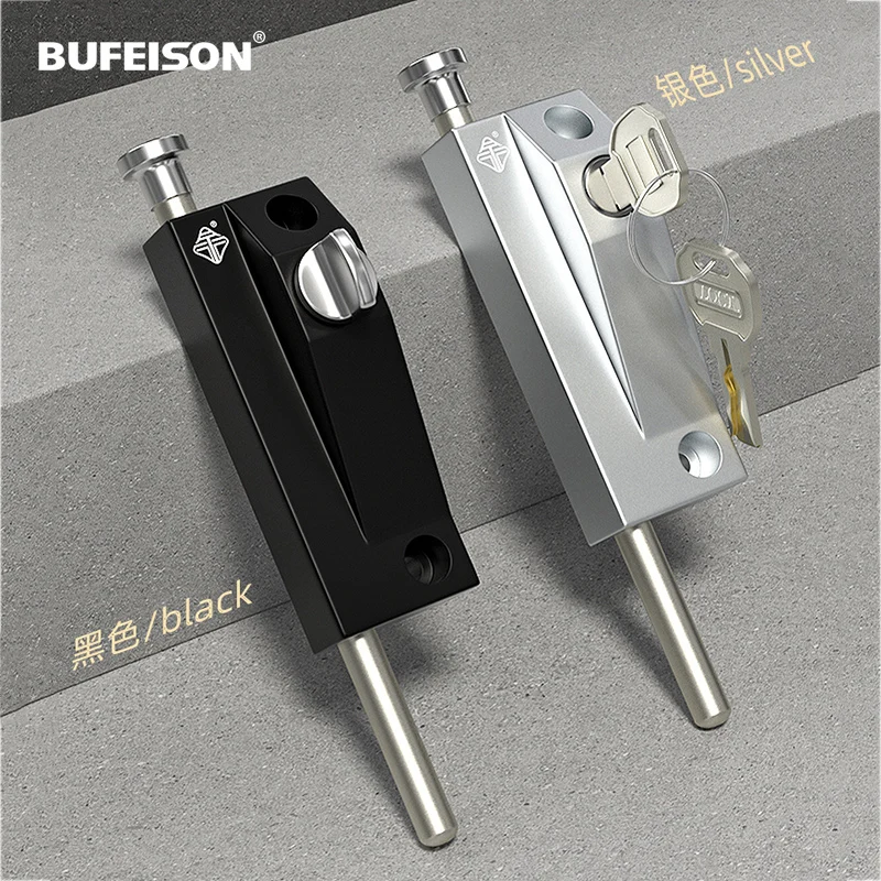 Framed door latch lock aluminum alloy door lock floor latch lock rotating door spring latch floor wooden