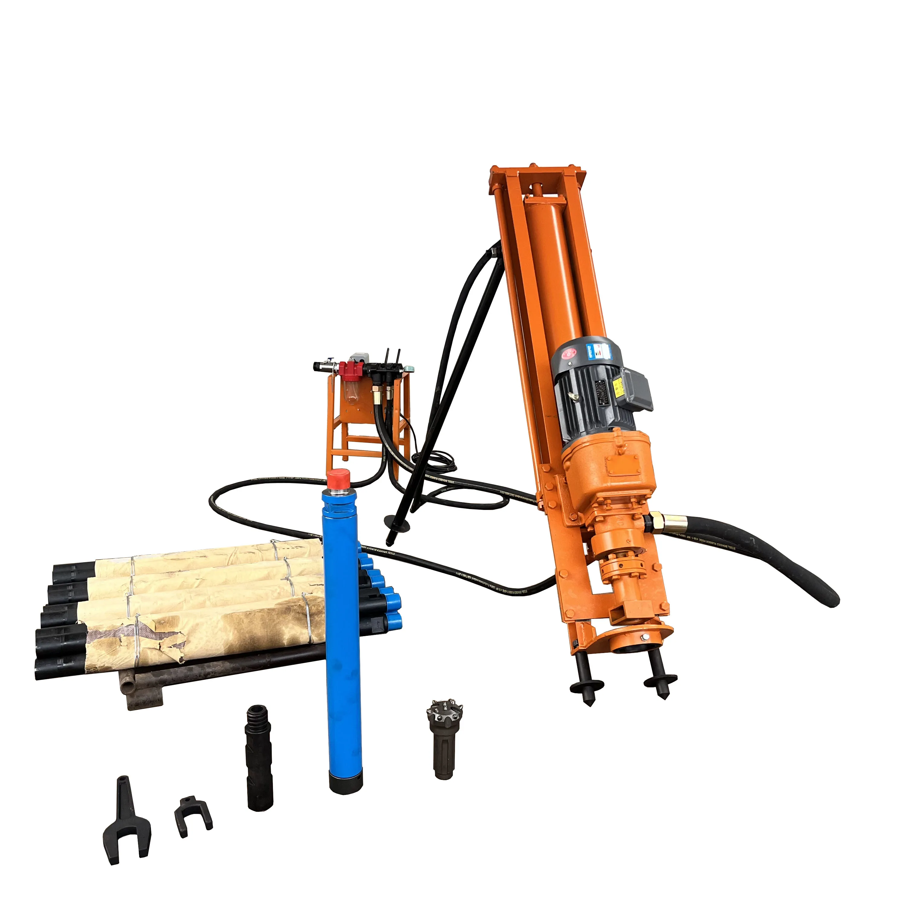 Portable drill machines 20m drill depth small DTH drilling rig electric type for sale