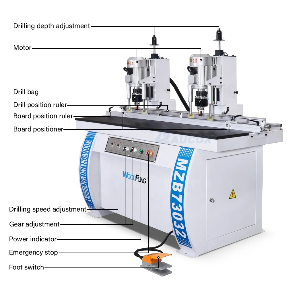 woodworking hinged drilling machine two-head hinge line boring portable boring machine