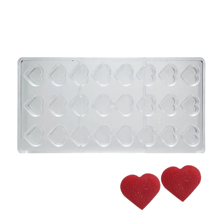 Premium Quality Heart Shape Handmade PC Material Chocolate Molds Candy