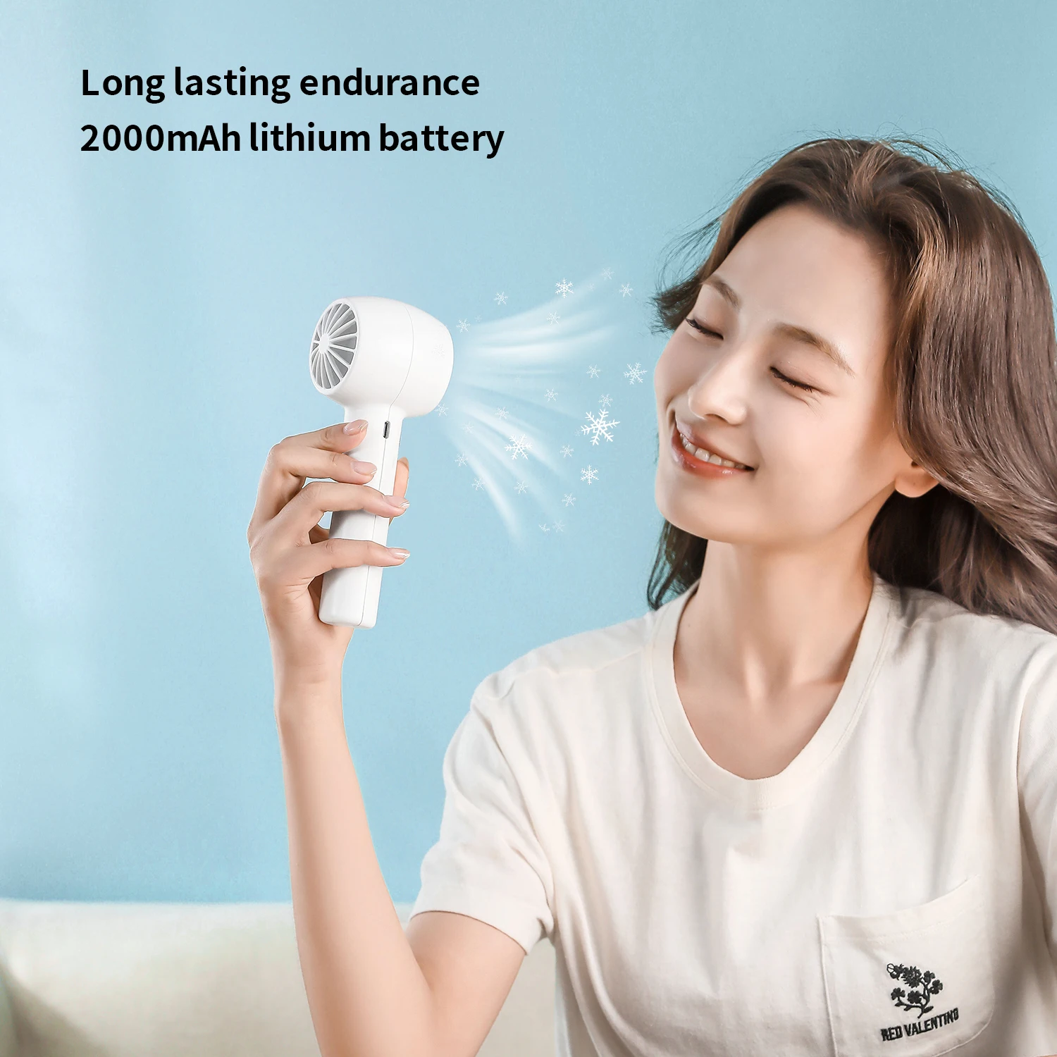 new digital Handheld Turbo Fan mini ice Cold compress Air Cooling Portable Rechargeable USB 2000mAh wireless Fans with Base