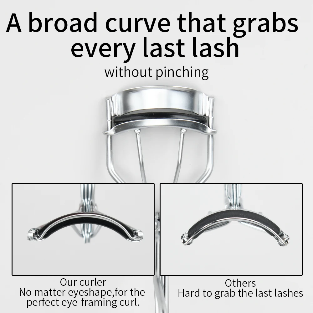 Msq High Quality Matte Color  Wide Opening Lashes Separator Comb Tool Natural Lash Curler  for Curling