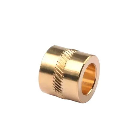Knurled Press-In Brass Threaded Insert With Two Slots For Plastics