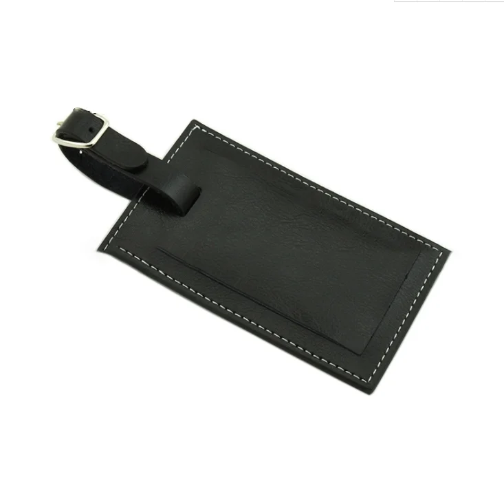 
Custom Printed Genuine Leather Travel Airline Suitcase Blank Personalized Name Tags Strap Real Leather Luggage Tag 