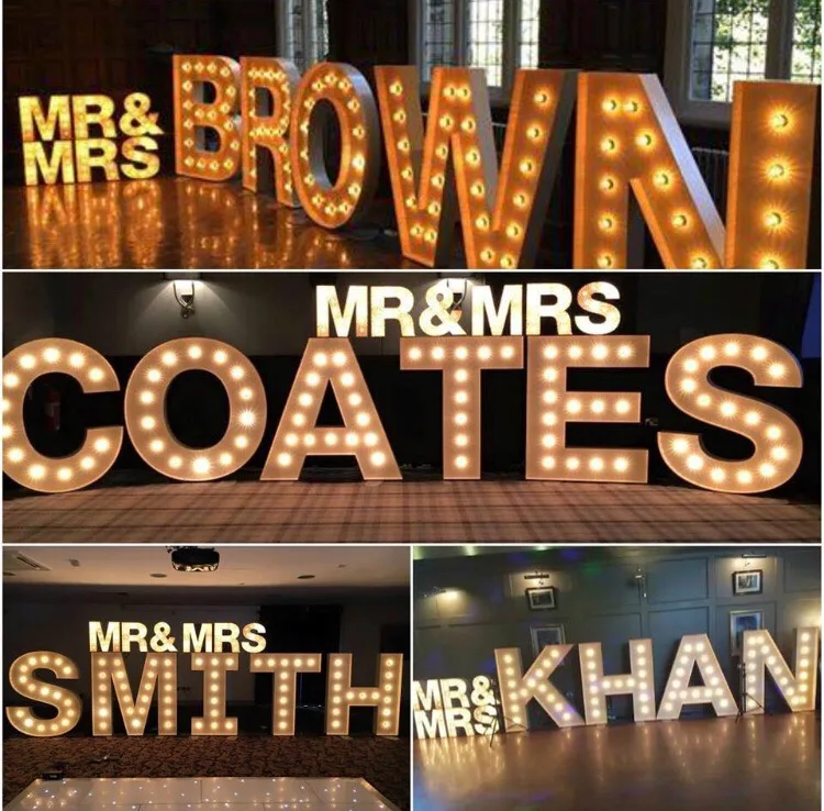 Новое поступление на заказ свадебные гигантские любовные буквы лампочка буквенный знак светодиодные вывески украшения