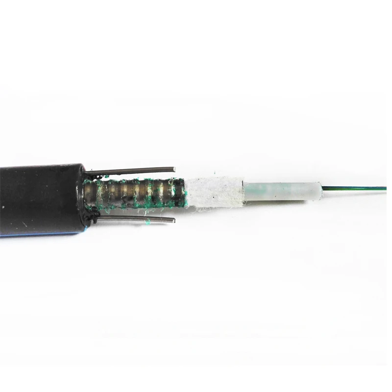 Gyxtw Water-Proof Steel Wire  Central Loose Tube 2 Core To 24 Core Outdoor Self Supporting Fiber Optic Cable