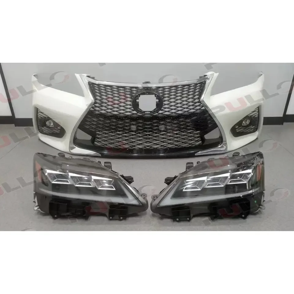 Body kit for Lexus GS 2012 upgrade to 2016 GS F-Sport include front bumper assembly with grille and three eyes headlights