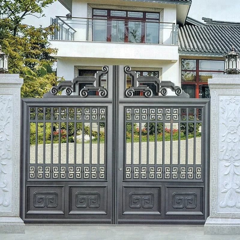 Bodun high quality price design automatic aluminium gate for driveway custom