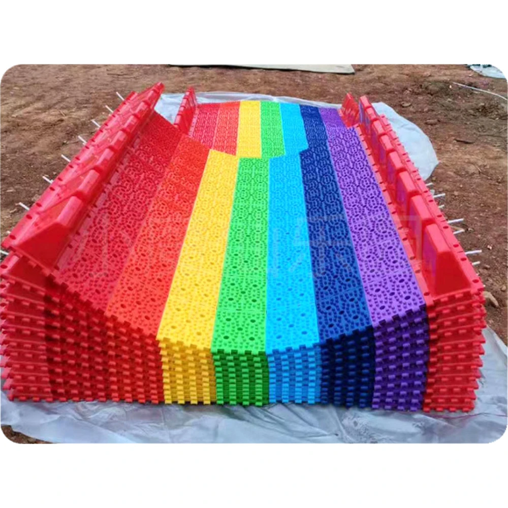 Радужная горка игровая площадка SurfacingTiles пластиковые блоки сухой горнолыжный корт плитка для твердой