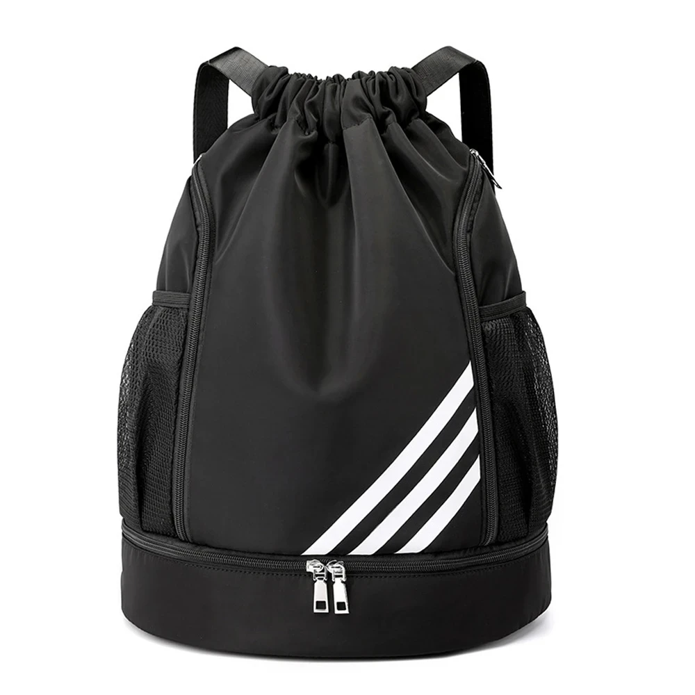 Basketball Backpack Drawstring Striped Waterproof School Bags Unisex Casual Sports Backpacks 2023