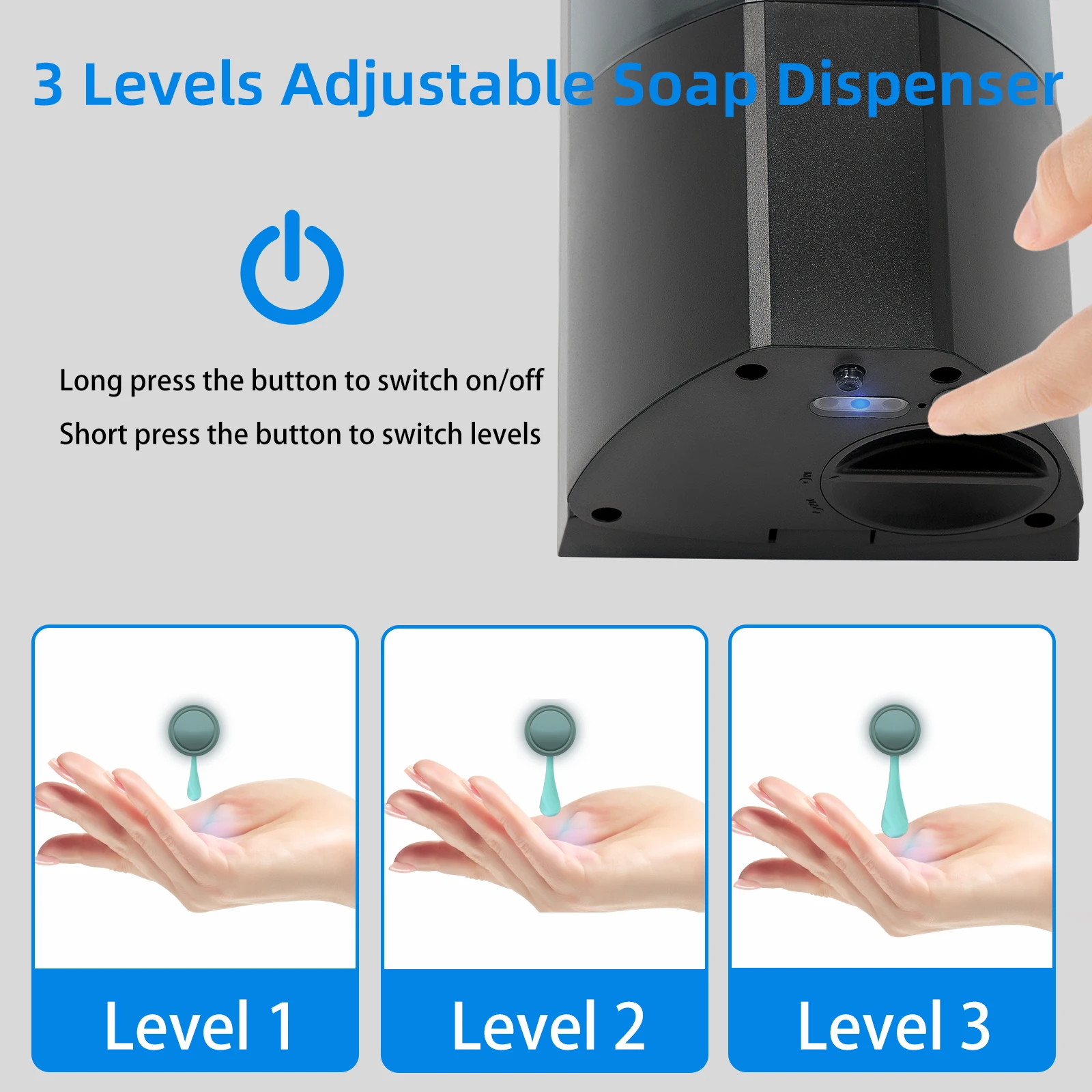 Factory OEM&ODM 700ML Smart Plastic intelligent Sensor Touchless sanitizer Liquid Soap Dispenser Automatic For office Kitchen