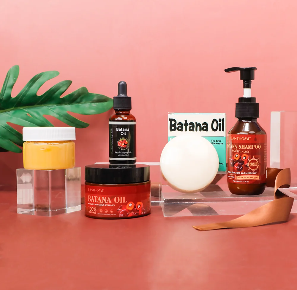 LANTHOME 100% Natural Batana Organic Essential Oil For Hair Growth Batana Set 5 From Honduras