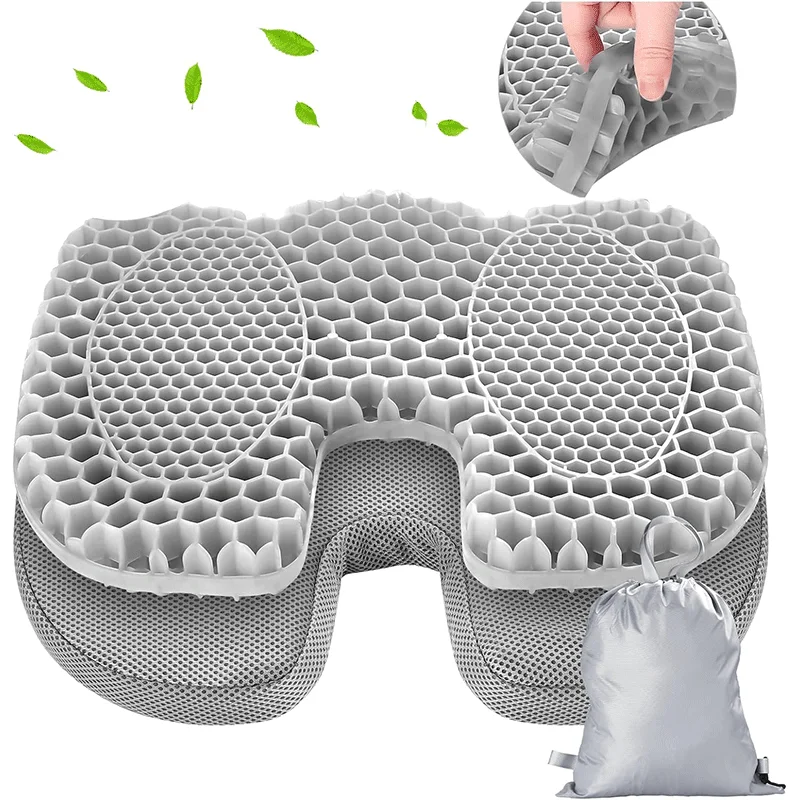 Подушка для кровати из ТПЭ гелевая сиденья двойная толстая длительного сидения с нескользящим покрытием