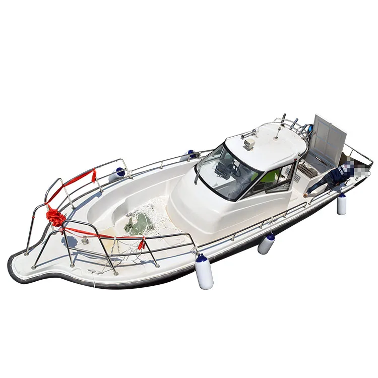 China FFB960D High Speed  Cabin Fiberglass Small Boat Hulls Fishing For Sale