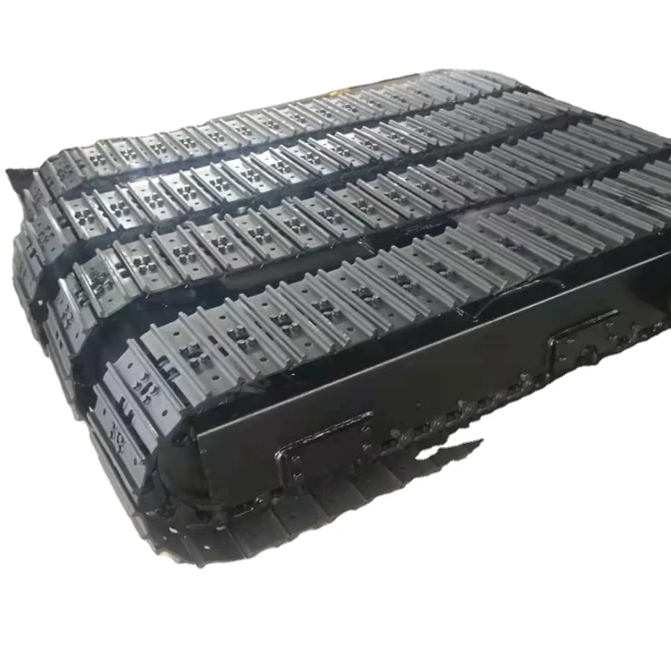steel tracked rubber crawler330X150X250 cm Agriculture Tracked Vehicle Crawler Chassis Tractor Rubber Track Undercarriage System