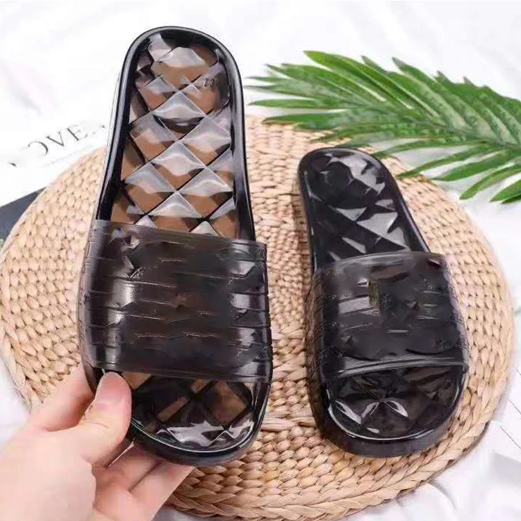 Designer Slippers 2021 Designer Brand Shoes Slippers Transparent Crystal Jelly Slippers
