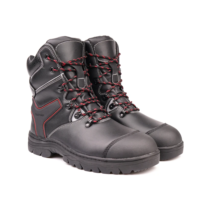 Wholesale Durable Security long shoes S3 waterproof steel toe work safety boots with zipper