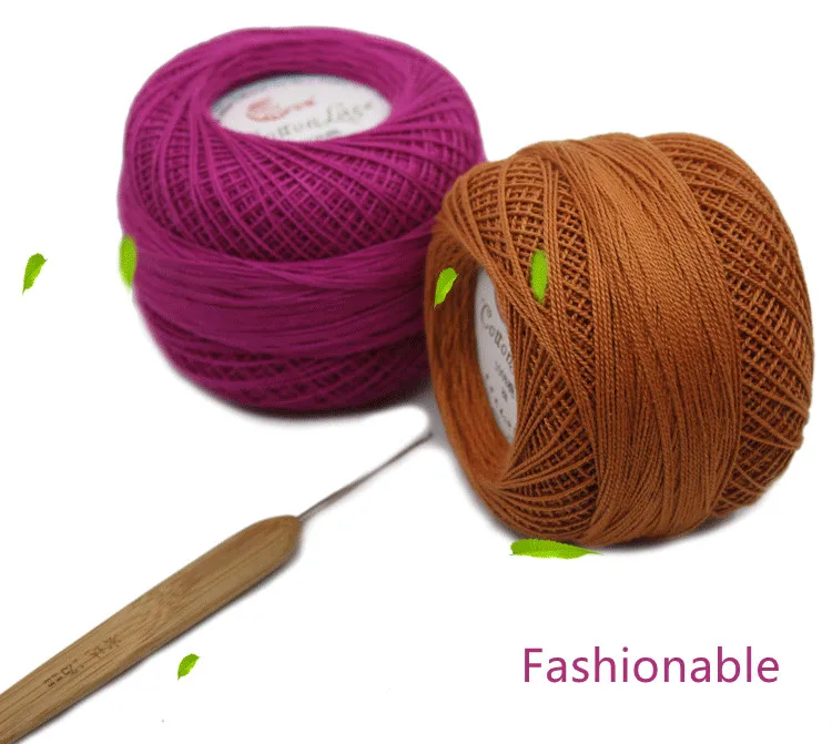 RongMeiXuan READY STOCK #8 45g Lace Cotton Thread 2ply DIY Handmade Knitting Crochet Yarn