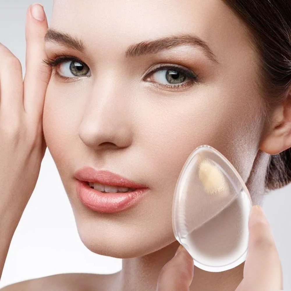Washable Cosmetic Silicone Powder Puff Transparent Silicone Gel Facial Soft Air Cushion Makeup Powder Puff Beauty Tools