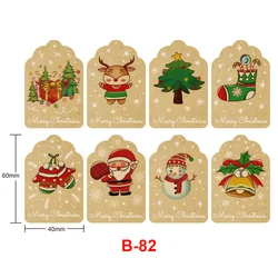 Wholesale For Festival Decoration Sticker 8 Design 300Pcs Stickers Kraft Paper Merry Christmas Santa Label