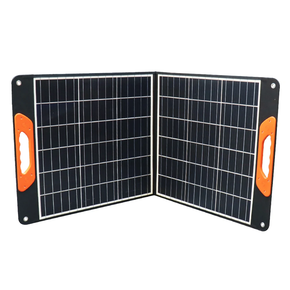 Hight Efficient Outdoor Portable 100w Photovoltaic Panel  Etfe Monocrystalline Foldable Solar Panels With 220v Solar Power Bank