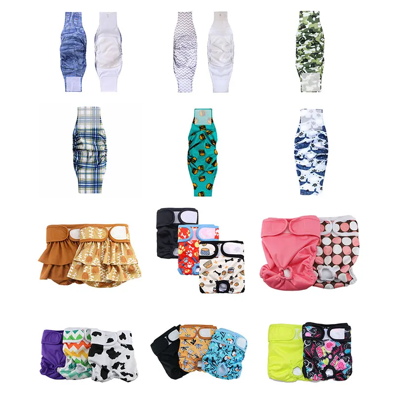 Spot New Washable Reusable Dog Diapers Soft and Comfortable Cotton Cloth