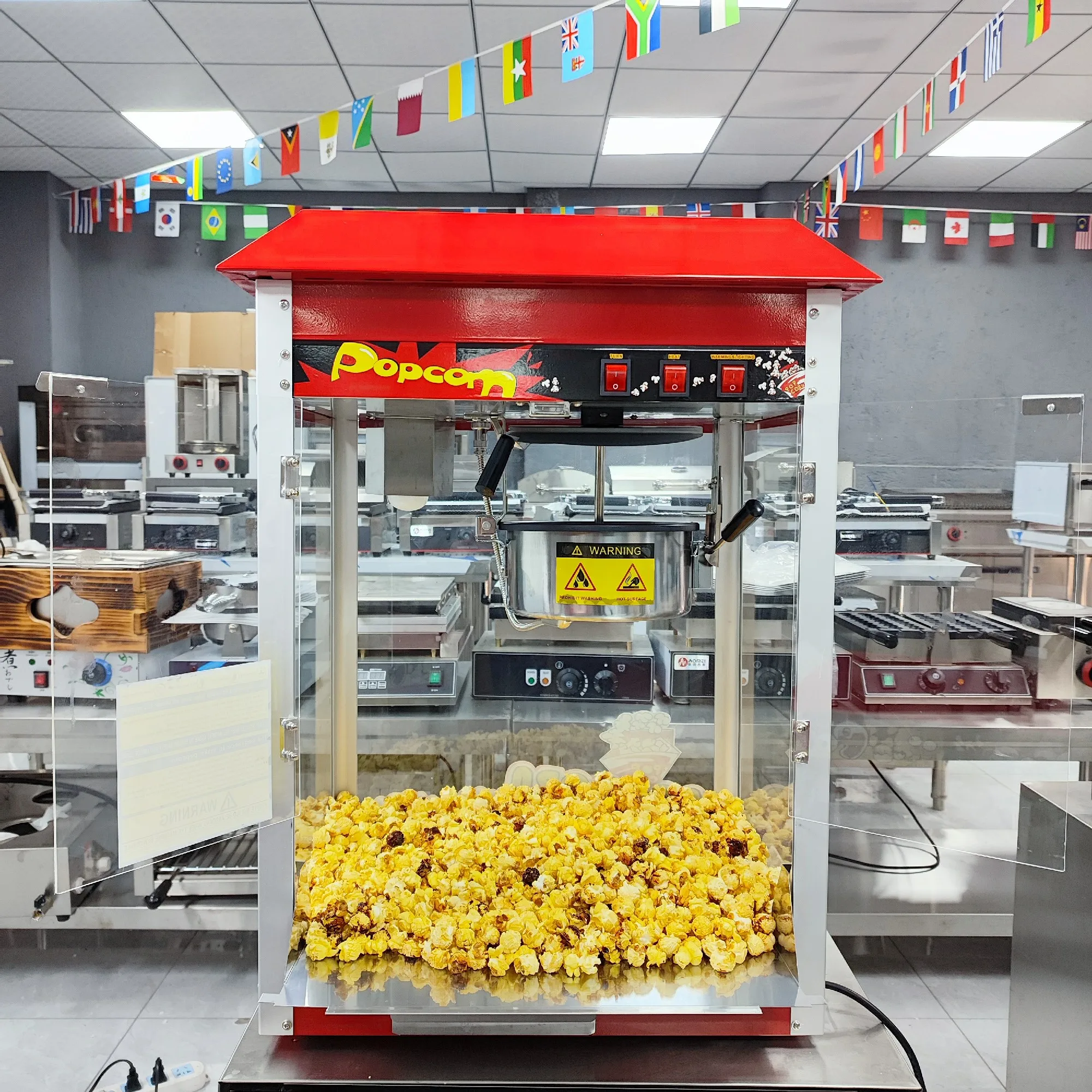 Electric Popcorn Makers maquina de pipoca  Caramel  Popcorn Machine Commercial