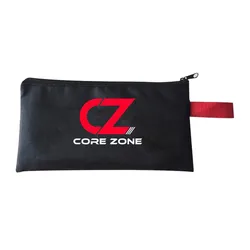 Wholesale Custom Polyester Black Silicone Makeup Tool Pencil Zipper Pouch Portable Travel Toiletry Cosmetic Canvas Zipper Bag
