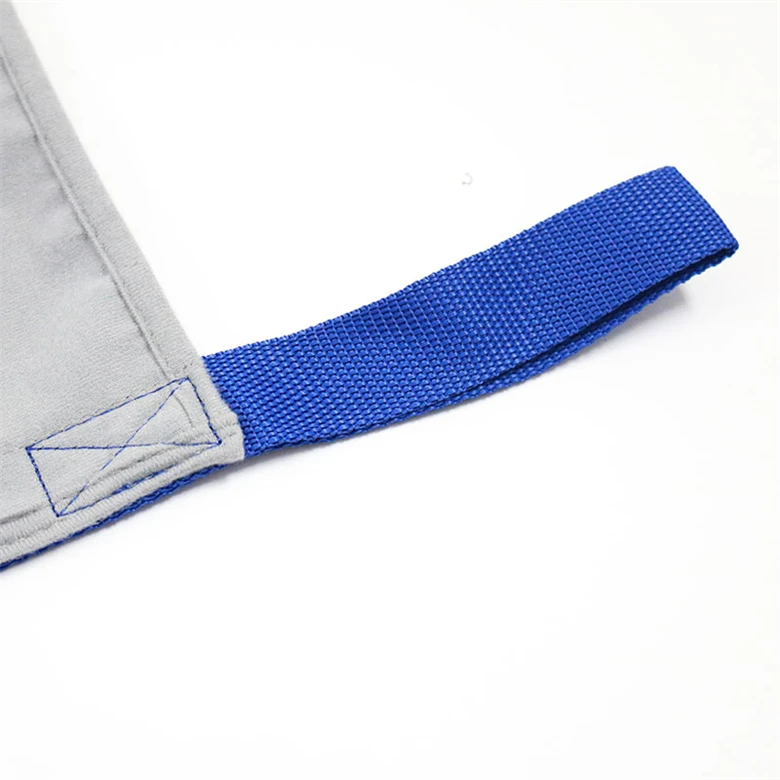GPO supplier patient handling mobilization positioning transfer sheet similar to Med Line with handles triangle wedge pillow