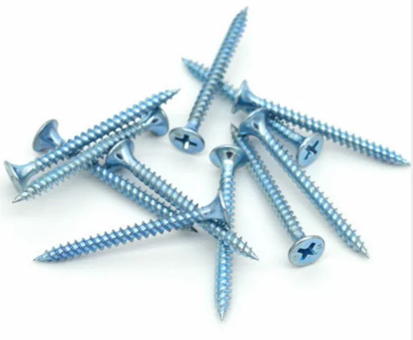 4.2 x 100mm Box 100 Blue White Zinc Plated Fine Thread Drywall Screw with Phillips Bugle Head