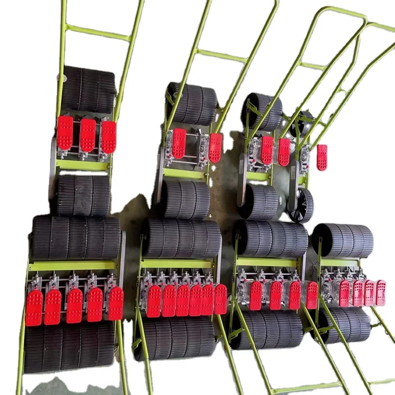4 row hand push agricultural machinery rapeseed sowing rice planting vegetable seeder manual hand push seeder farm seeder