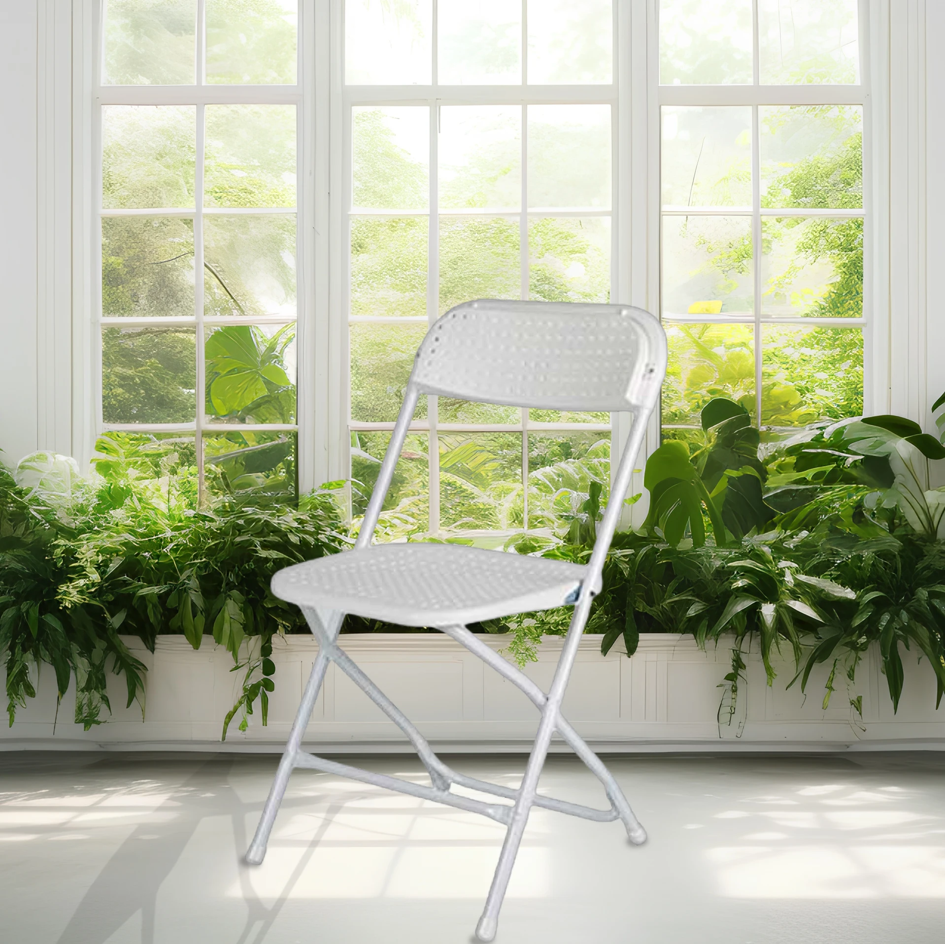 Wholesale Dining Restaurant Price Folding Chairs Metal Outdoor Chair with Padded Cushion for Events Party Home Outdoor