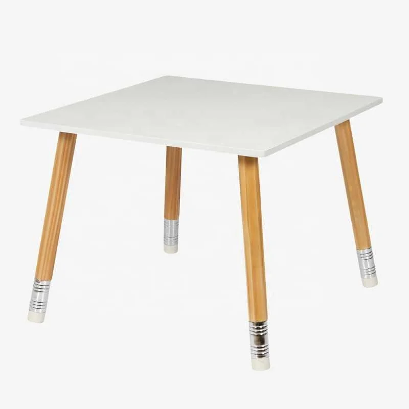 Kids Table Set Phoenix Home Modern Design Wooden Furniture Pine Legs White Chairs Kids Table Set