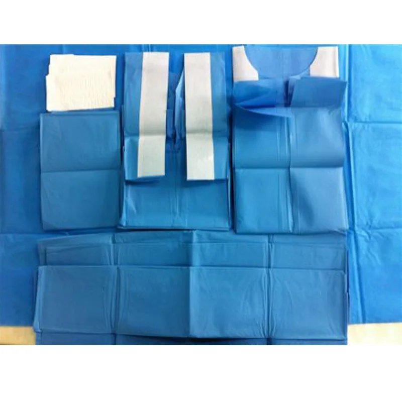 Customized Disposable Medical Sterile Surgical Pack Universal  Operation Drape Pack /angio Pack Drape Set Surgical Kit