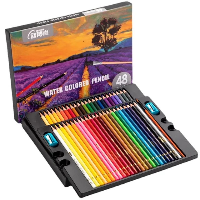 200/150/120/72/48 водорастворимых цветных карандашей комплект акварельным рисунком эскиз набор цветных карандашей