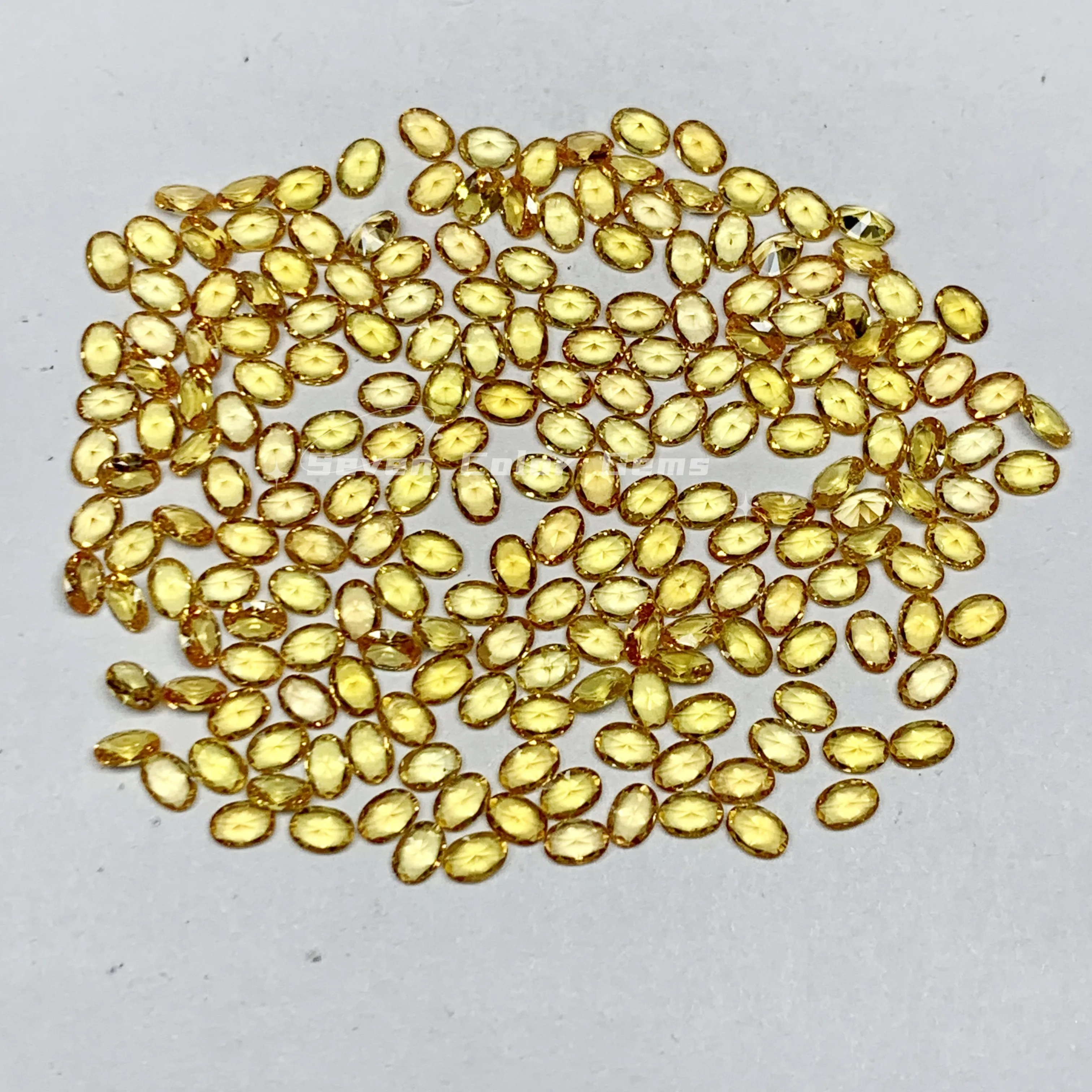 2.5x3.5mm Natural yellow sapphire oval shaped gemstone loose natural gemstone yellow sapphire gold orange color price per carat