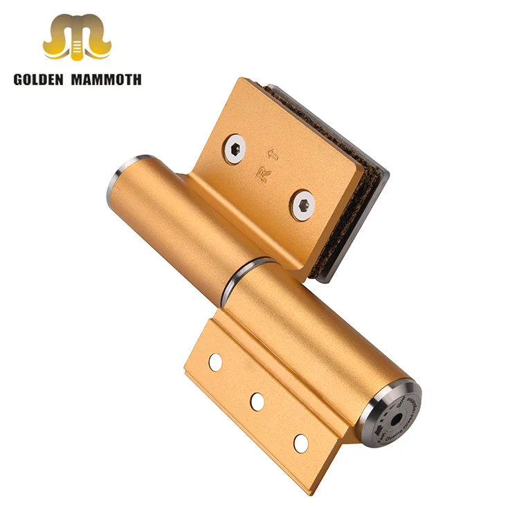 High Compartment Space Aluminum Golden Hydraulic Slient Soft Door Closer G-type Hinges for Ecological Door