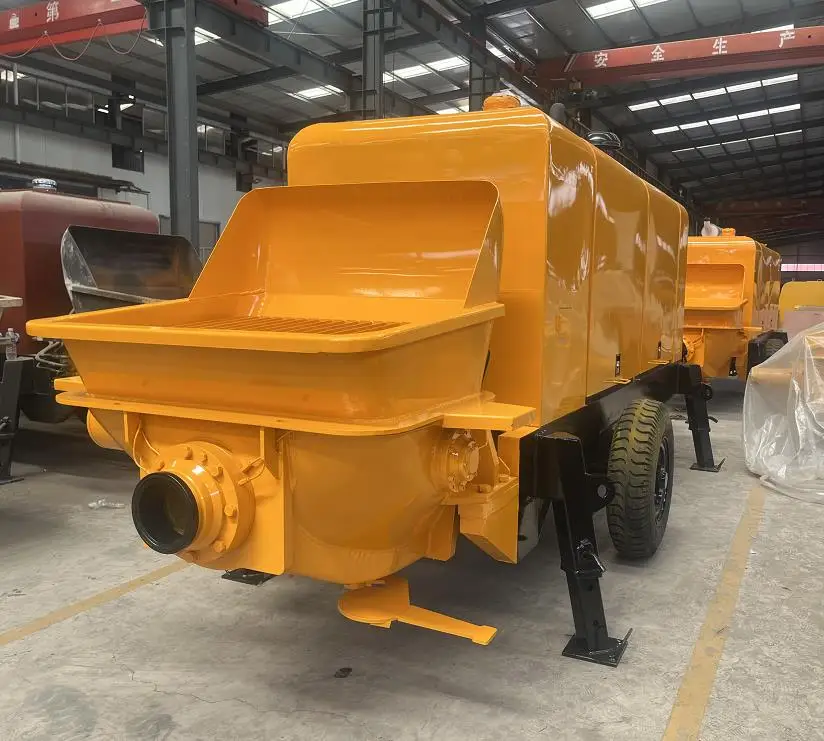 MINLE 60 M3/H Small Static Concrete Pump Diesel Engine Driven China Stationary Pumpcrete for Sale in Philippines