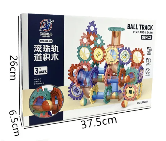 Marble Run Toy DIY Construction Toy Set Assemble Race Track Maze Running Ball Educational Toy for Kids  Building Block