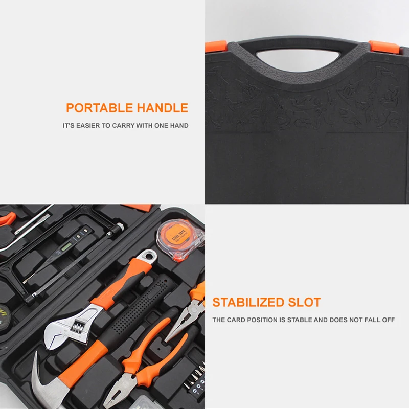 49 Pcs Tools Socket Home Box Spanners Combined Sets Car Package Wrench Hand Tool Set Box Combination