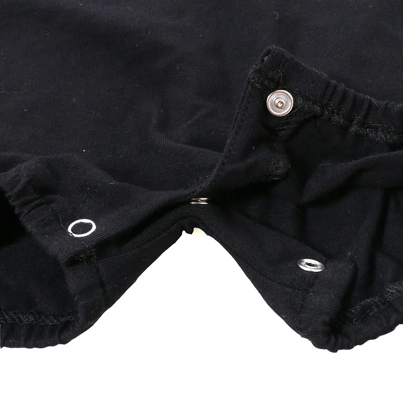  Детская одежда Простой галстук простой черный Детский комбинезон из бамбука